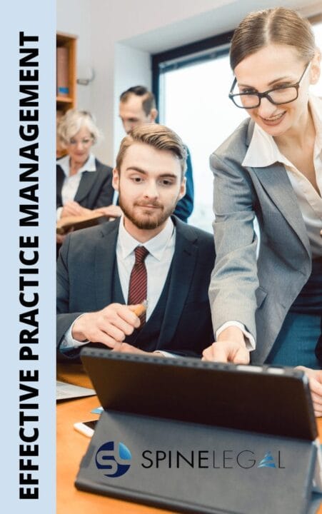 Legal team collaborating using SpineLegal Software for efficient practice management.
