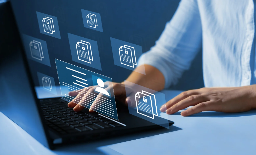 Digital workflow with SpineLegal Software: streamlined legal document management on a laptop screen.