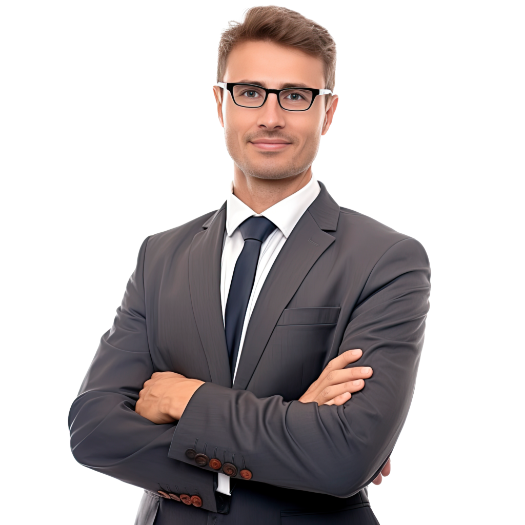 Business professional confidently represents SpineLegal Software solutions.