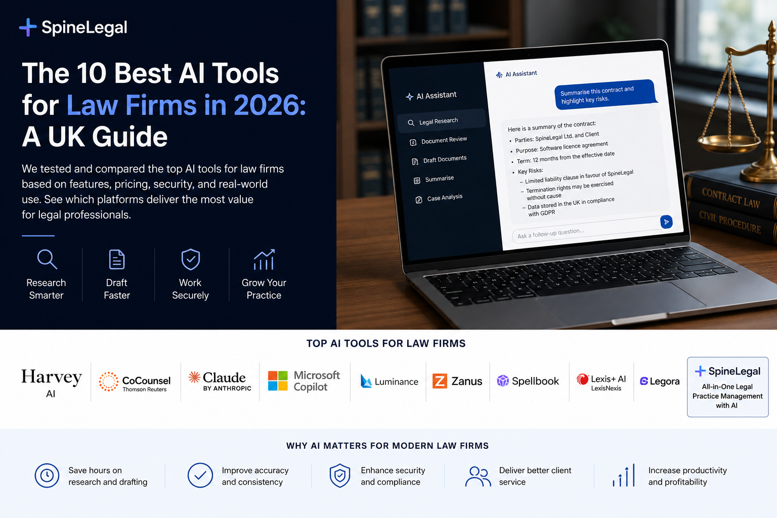 The 10 Best AI Tools for Law Firms in 2026 (UK Guide)