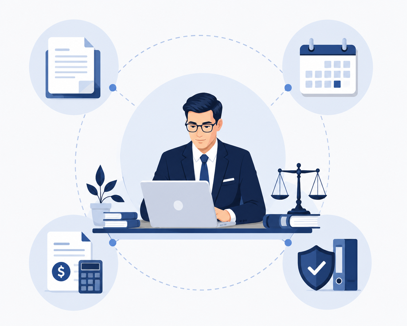 Legal professional using SpineLegal Software for Legal AI case management and streamlined workflow.